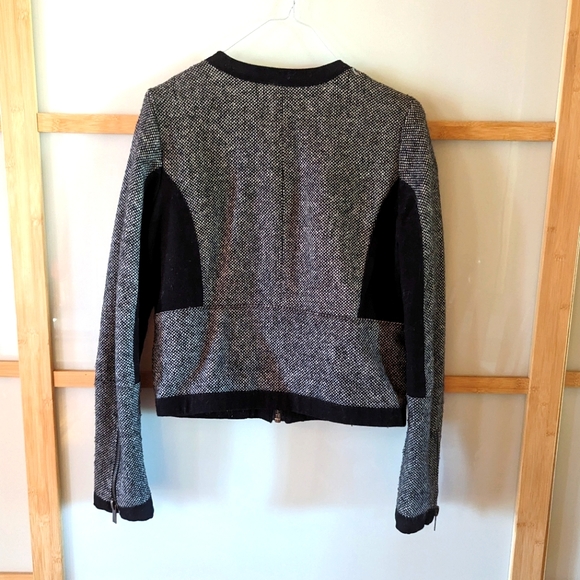 Women's Tweed/Denim mix Jacket Size M - Picture 2 of 4